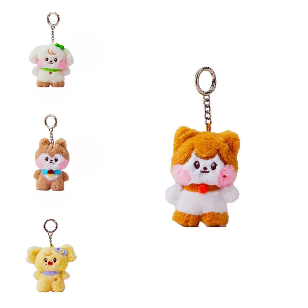 Adorable Korean Plush Mini Doll Keychain Soft Pp Cotton Cute Cartoon Charms Gift