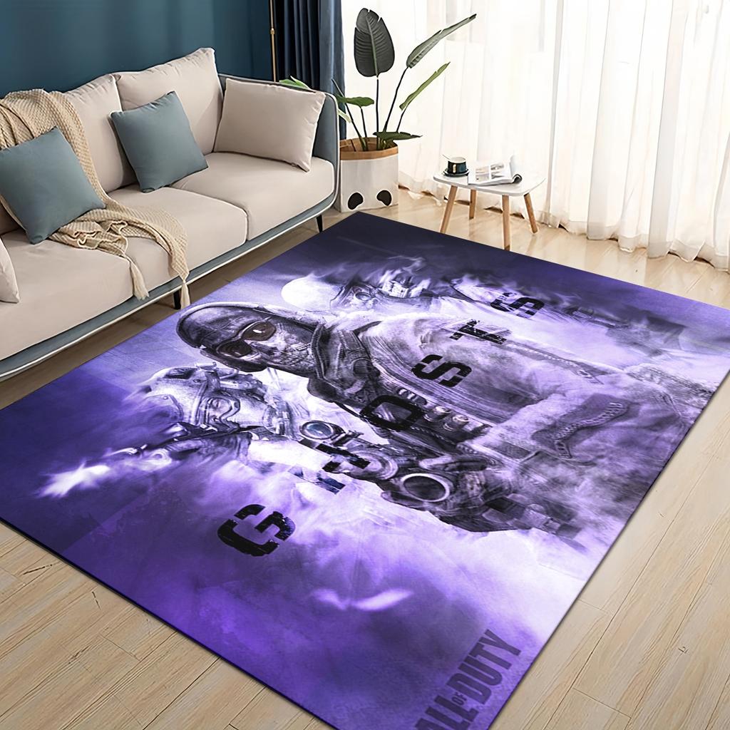 COD 27 Style New Call of Duty Ghost Simon Gun Games Carpet Rug for Living Room Bedroom Home Sofa,Kids Play Non-slip Floor Mat