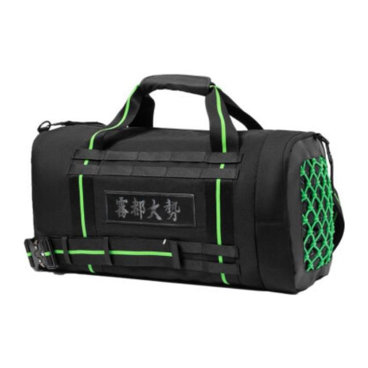 

New LiNing Badfive Fabric Portable One Shoulder Crossbody Sports Bag Gym Bag Large Size Unisex Black/Green ABLR164-1000 55.1*20.1*26.9CM