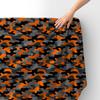 Royal Samt Stoff Polyester Zum Nähen - Motiv Orange Camouflage