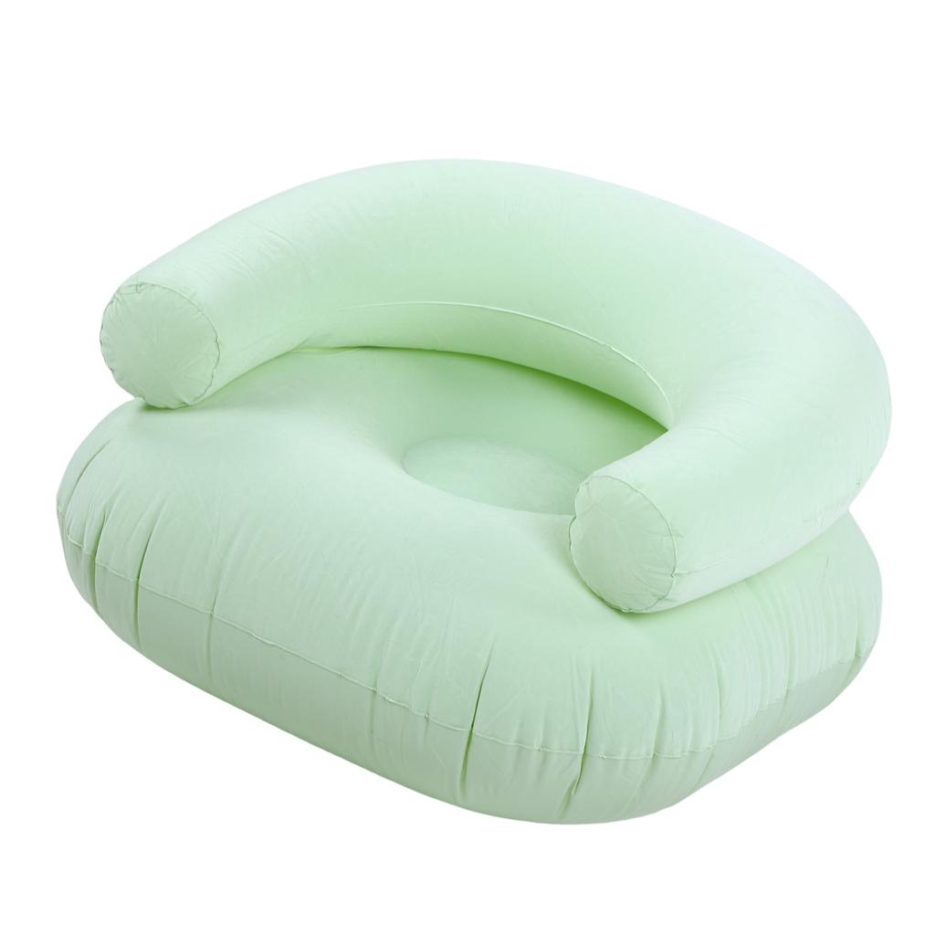 Aufblasbarer Loungesessel Liegestuhl Sofa U-förmig Aufblasbar PVC Beflockung Tragbare Couch für Zuhause Büro Balkon Boden