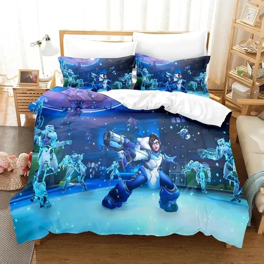 Spiel Overwatch Bettwäsche Set Jungen Mädchen Twin Queen Size Bettbezug Kissenbezug Bett Jungen Erwachsene Mode Heimtextilien