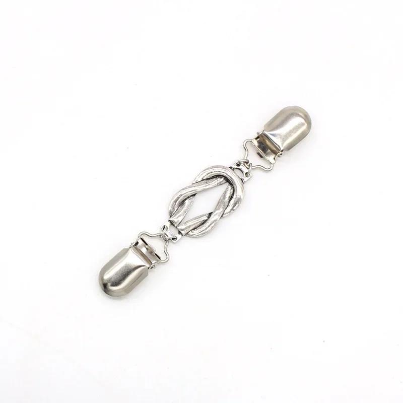 Sweater Cardigan Clip Duck-Mouth Flexible Beaded Pearl Pin Brooch Shawl Shirt Collar Buckles For Clothing Decoration
