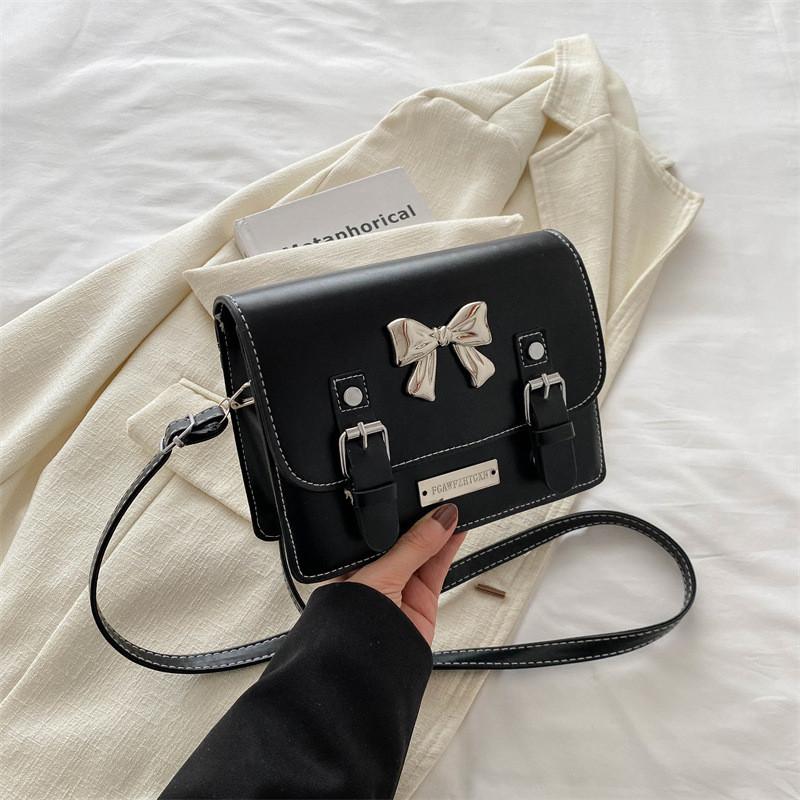 Stylish Korean Fashion Trendy Bowknot Handbag For Women In Elegant Black And Pink Options