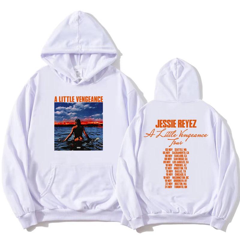 A LITTLE VENGEANCE Tour 2026 Hoodies Sängerin Jessie Reyez Design Print Sweatshirt Langarm Mode Kapuzenpullover Lässiges Oberteil