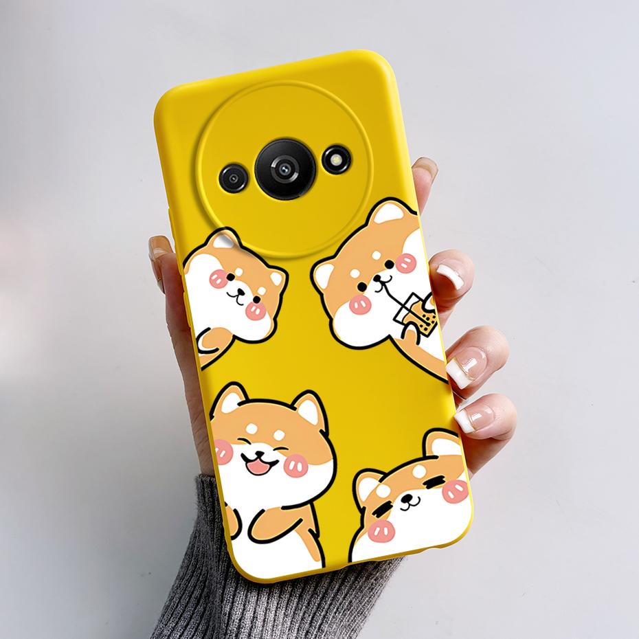 For Funda Redmi A3 Case Redmi A3 2024 Back Cover Stylish Painted Soft Silicone Phone Case for Xiaomi Redmi A3 A 3 RedmiA3 Bumper