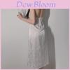 French Style Sleep Dress With Deep V Neck And Bust Enhancing Design For Women