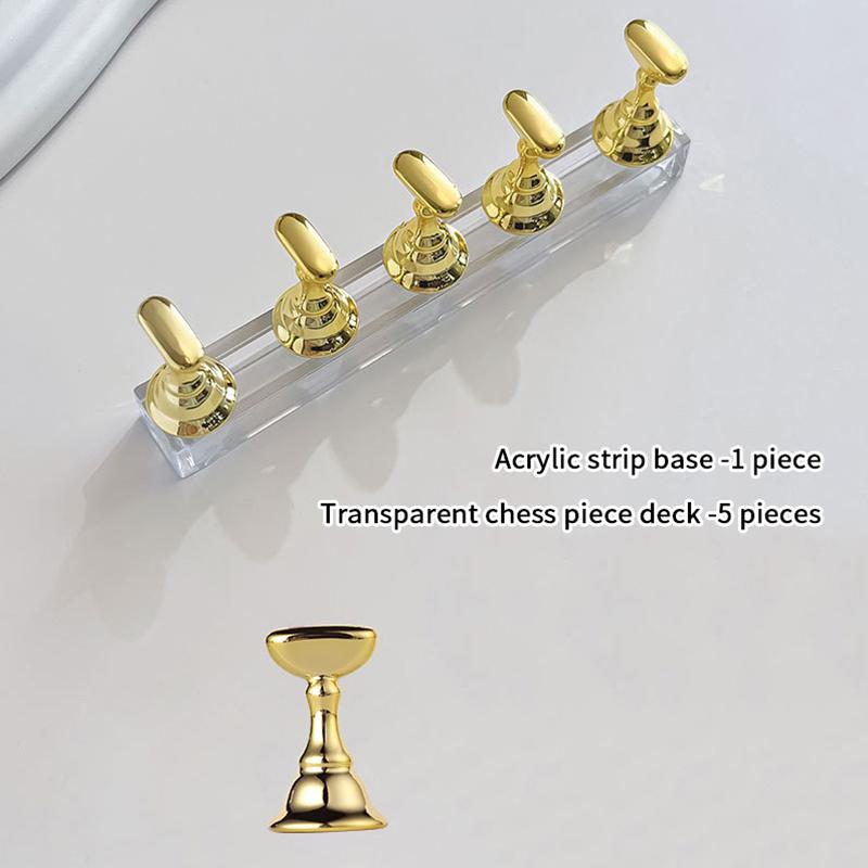5/10 Pcs Magnetic Nail Stand For Press On Nails Display Fake Nail Nail Tips Practice Holder Beginner Diy