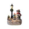 Christmas Decorations Luminous Old Man Snowman Elk Desktop Ornaments Resin Crafts