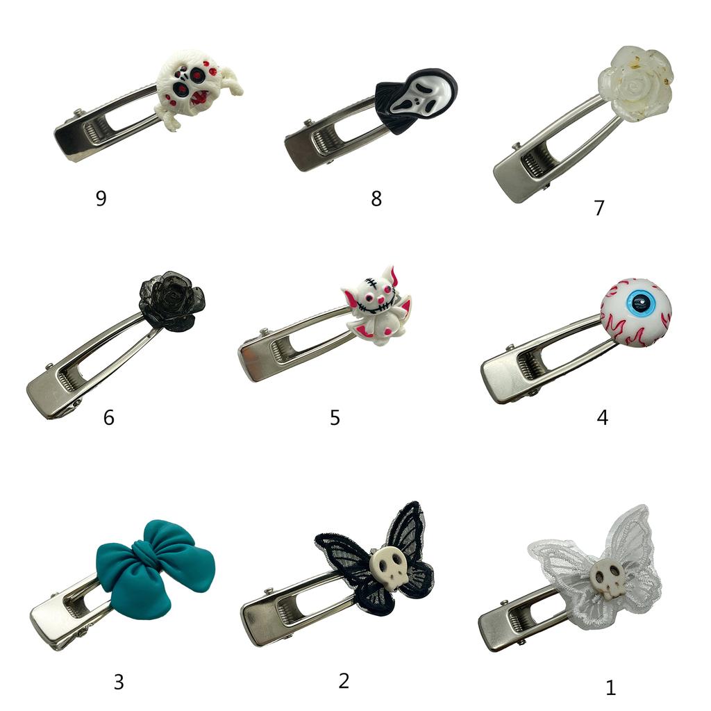 Festival Hair Pins for Female Dark Series Hair Clip Cool Girl Hair Barrettes SideBangs Clip Girls Hair Decors