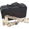 OXIZER Bb Clarinet Beginner Set, 17 Keys, ABS Resin, Pearl White Tuned, Nickel-Plated, Club-Friendly, Includes Reeds, Strap, and Hard Case, Pitch-Stab