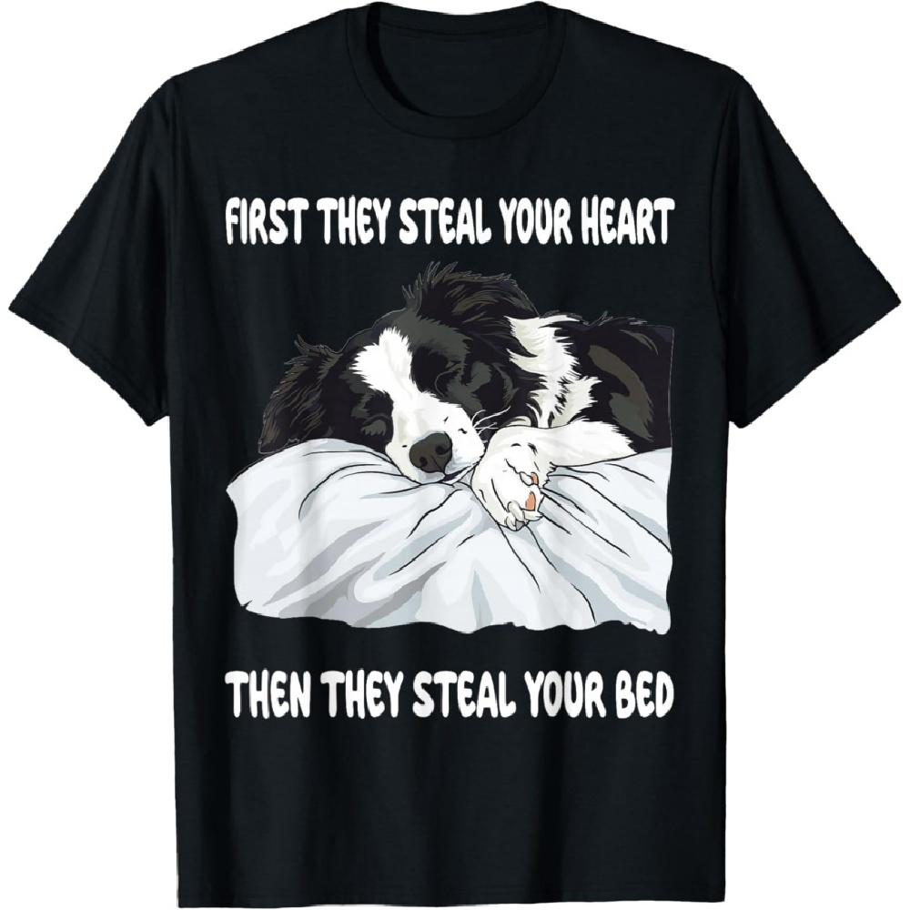 

Border Collie Sleeping Pajamas Nightgown T-Shirt XXXXXL чёрный