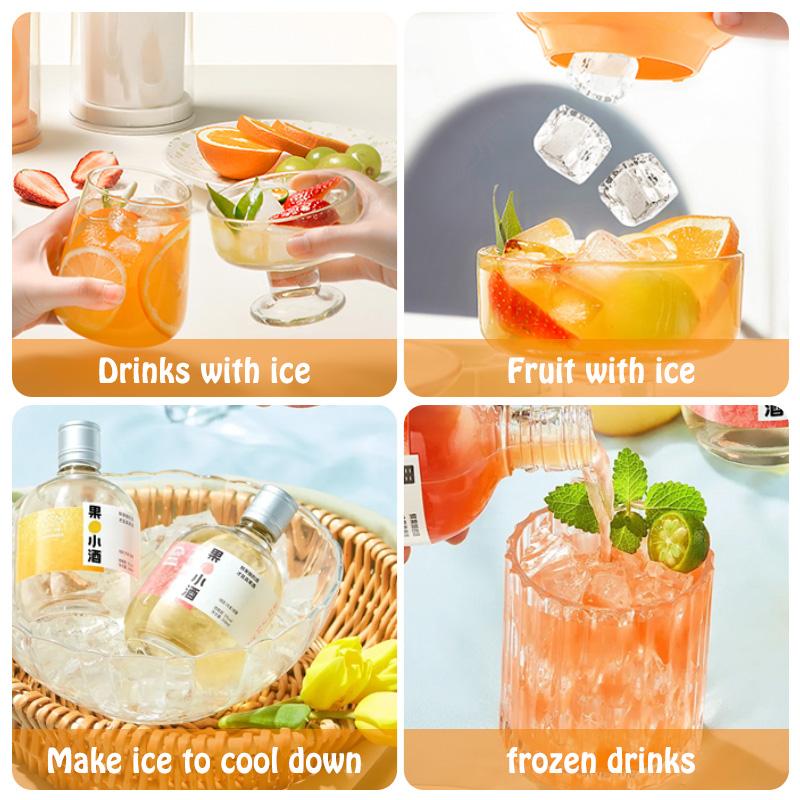 Ice Cube Mold Ice Maker Household Ice Box with Cover Suitable for Whiskey Cocktail Summer DIY Ice Cube Box Kitchen Barware Tools