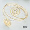 Gold Color Spiral Arm Cuff For Women Geometric Hollow Open Upper Arm Bracelet Trendy Line Metal Wristband Boho Jewelry For Party