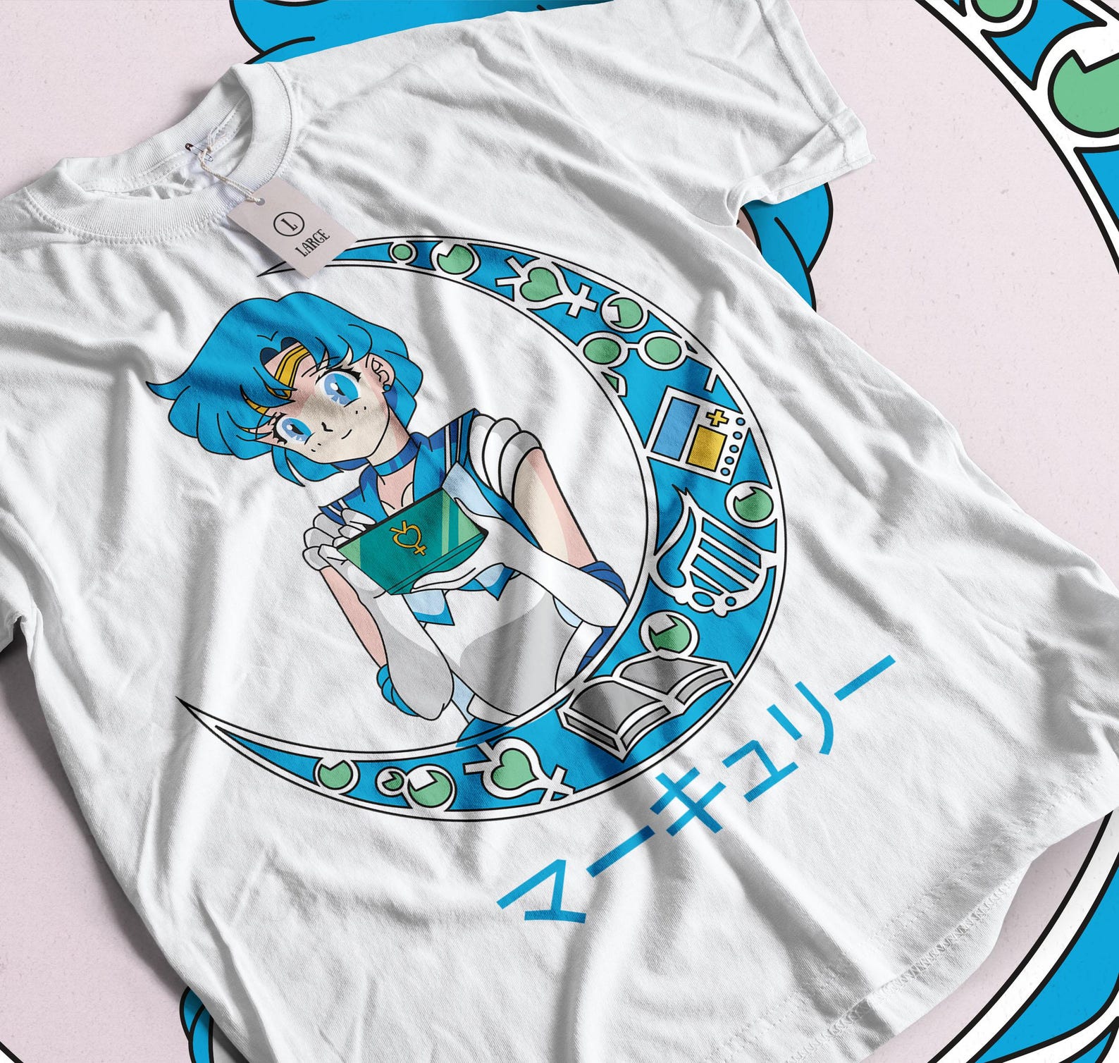 Sailor Moon T-Shirt, Usagi Tsukino Anime Manga Graphic Tee 4XL