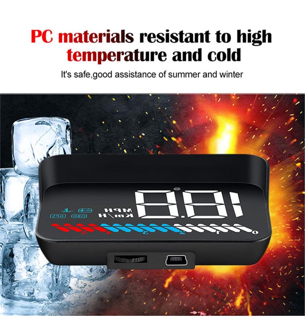 Head Up Display Car HUD M7 OBDII GPS Dual System Digital Speedometer Projection RPM Speed Meter Obd2 Big Font Display Dashboard