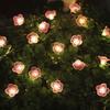 LED Copper Wire Pink Flower String Lights for Outdoor Courtyard Decor - Sakura Peach Blossom Lights with a Girly Touch