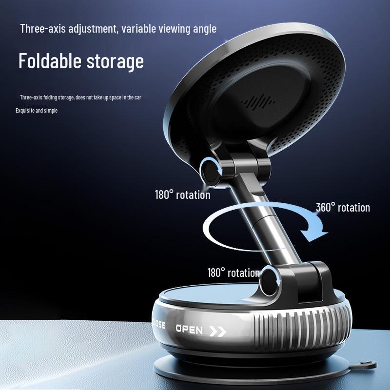 Foldable Magnetic Car Phone Holder with Suction Cup for Navigation