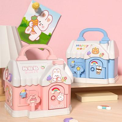 PP Money Box House-Shaped Coin Bank New Coin Saving Box Kids Gift