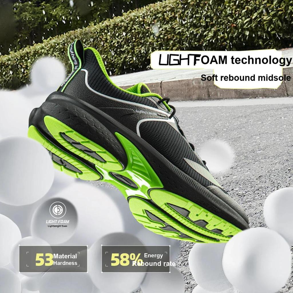 Li Ning Moda Infantil Soporte de Rebote Caña Baja Zapatillas de Correr Zapatillas de Correr para Niños Negro YKFU126-3