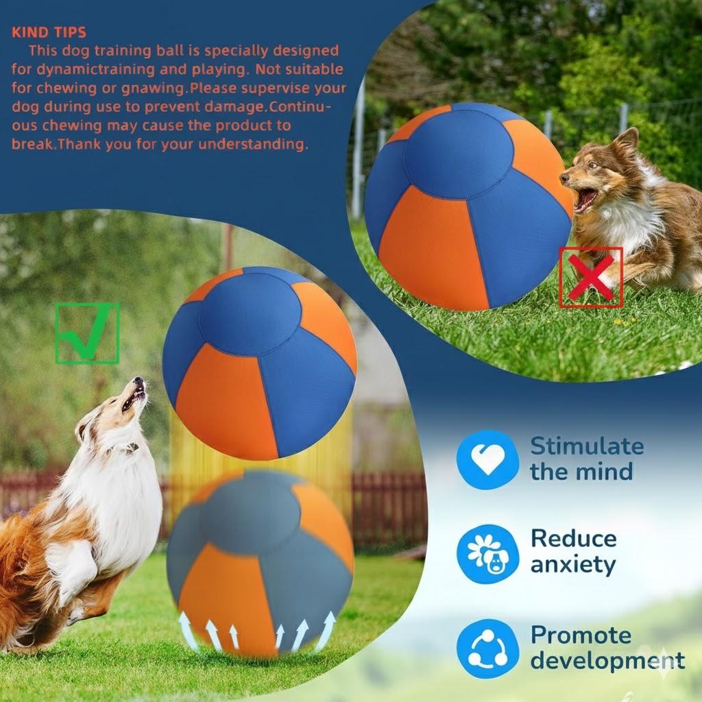 BallOutdoor Interactive Sheep Horse Dog Herding Ball Dog Toy Pet Self-hi Training Exercise Toy Inflatable Self-throwing Ball
