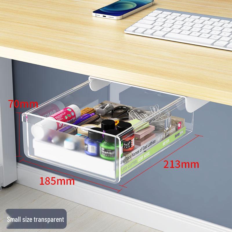 Niewidoczny organizer pod biurko: Bez wiercenia szuflada na artykuły biurowe