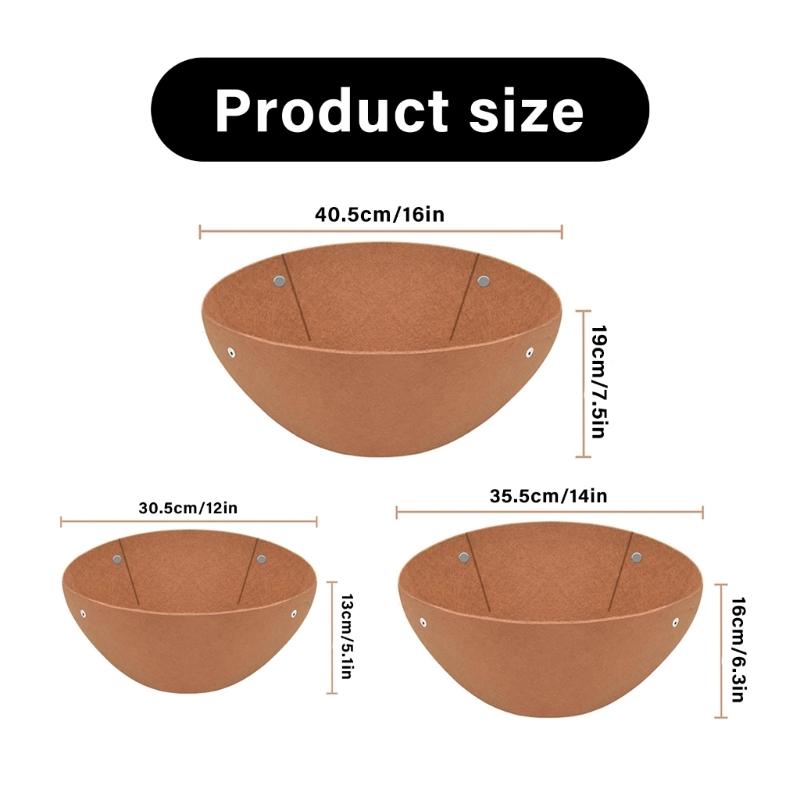 3er-Pack Vogelsichere Hängekorbeinsätze Dickes Filzgewebe Kokoseinsatz-Alternative Verbesserte Luftzirkulation Drainage