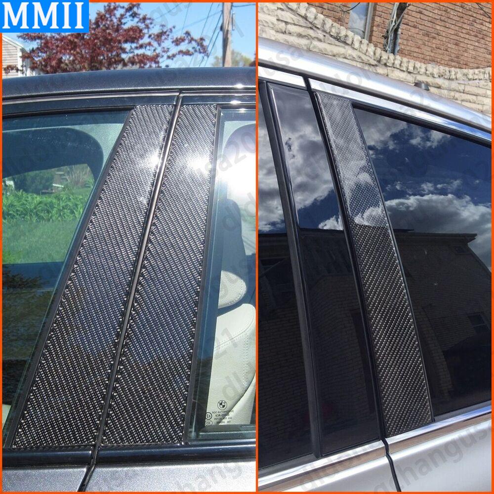 For Lexus IS250 IS350 2005-2013 IS-F 2007-2014 Real Carbon Fiber Exterior Door B-pillar Trim Cover Car Accessories Sticker