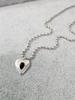 Douze Black Pear Heart Necklace