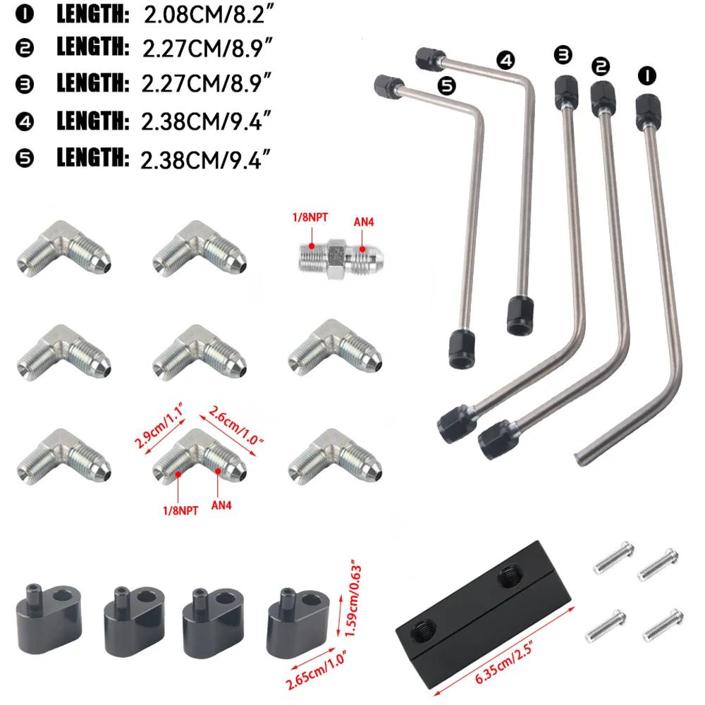 New AN4 LS Stainless Coolant Crossover Steam Vent Kit Compatible with for LS1 LS2, LS3, LS6, LS7, LS9 LSX Engines