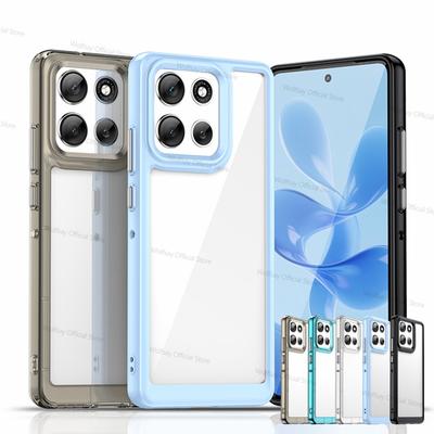 For Motorola Moto G86 Case Motorola Moto G86 Cover TPU Clear PC + Silicone Shockproof Anti-Slip Protective Phone Cover Moto G86