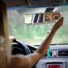 Car Interior Rearview Mirror Decor Rhinestone Crystal Diamond Ornament Rear View Mirror Cover Bling Car Accessories for Women