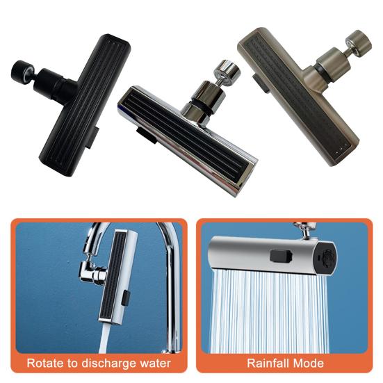 Faucet Extender Attachment 360 Degree Rotating Waterfall Faucet No Splashes Versatile Rotating Nozzle Adapter