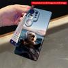 2DFlat Samsung Phone Case Otter Relaxing In Water with Headphones Applicable To Galaxy S22 S23 S24 S25ULTRA S26 A12 A13 A14 A15 A16