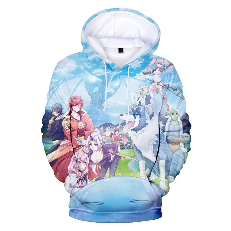 Anime japonez Rimuru Tempest That Time I Got Reincarnated As A Slime 3D Printed Hoodies Hanorac oversize unisex
