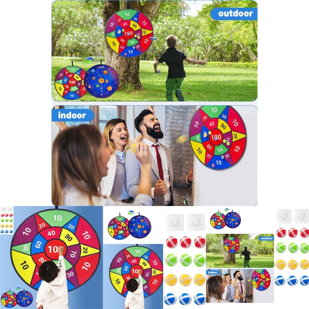 Large Double-sided Target For Cross-border Children's Dartboard Set Indoor Parent-child Game Toy With Sticky Balls