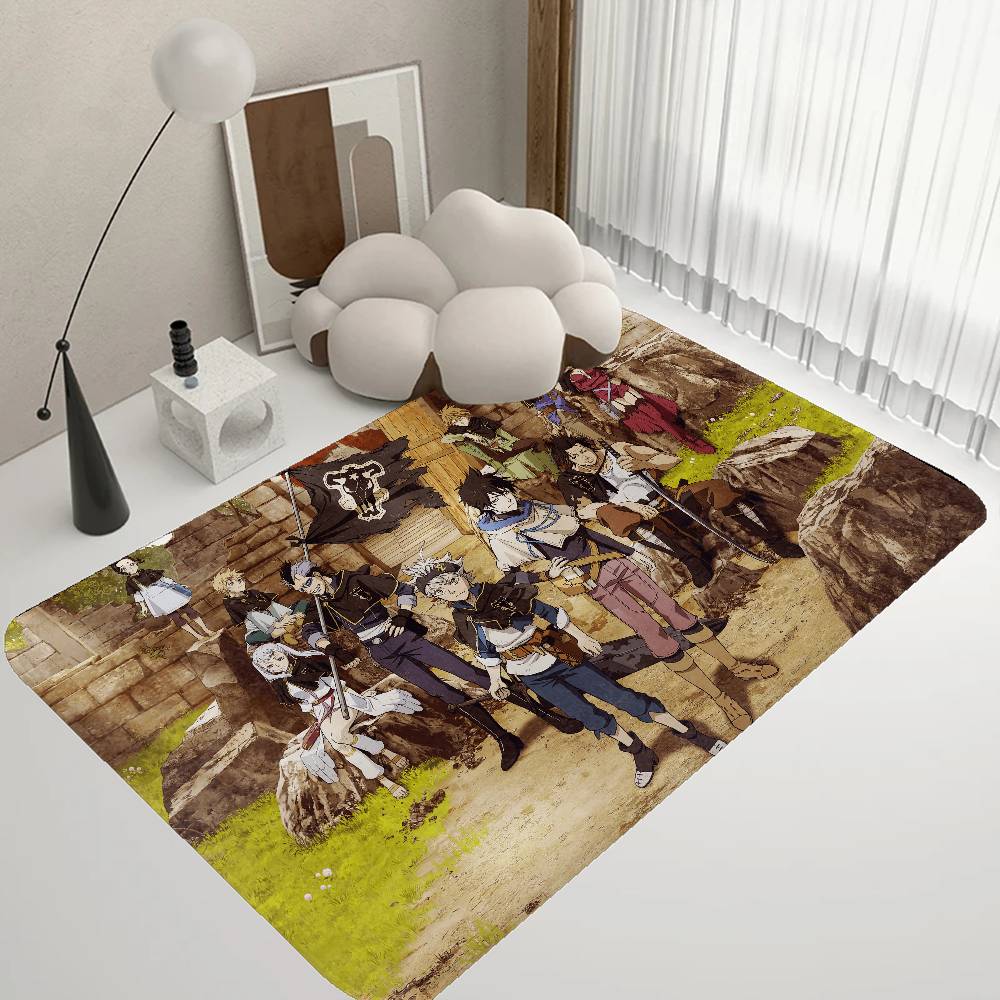 Anime Black Clover Kitchen Mat Kids Room Bedroom Decoration Balcony Anti-Slip Doormat Living Room Alfombra