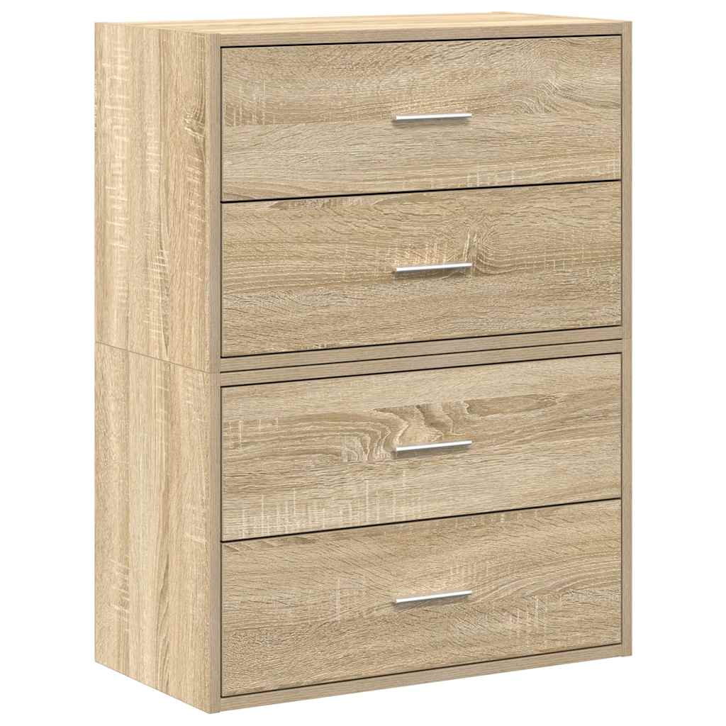 2 Ladekasten 2 stuks Sonoma Eiken 60 x 31 x 40 cm