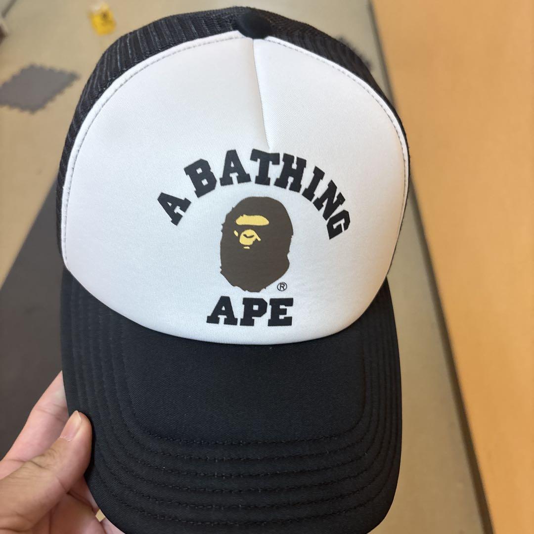 

[USED] A BATHING APE Mesh Cap Black/White