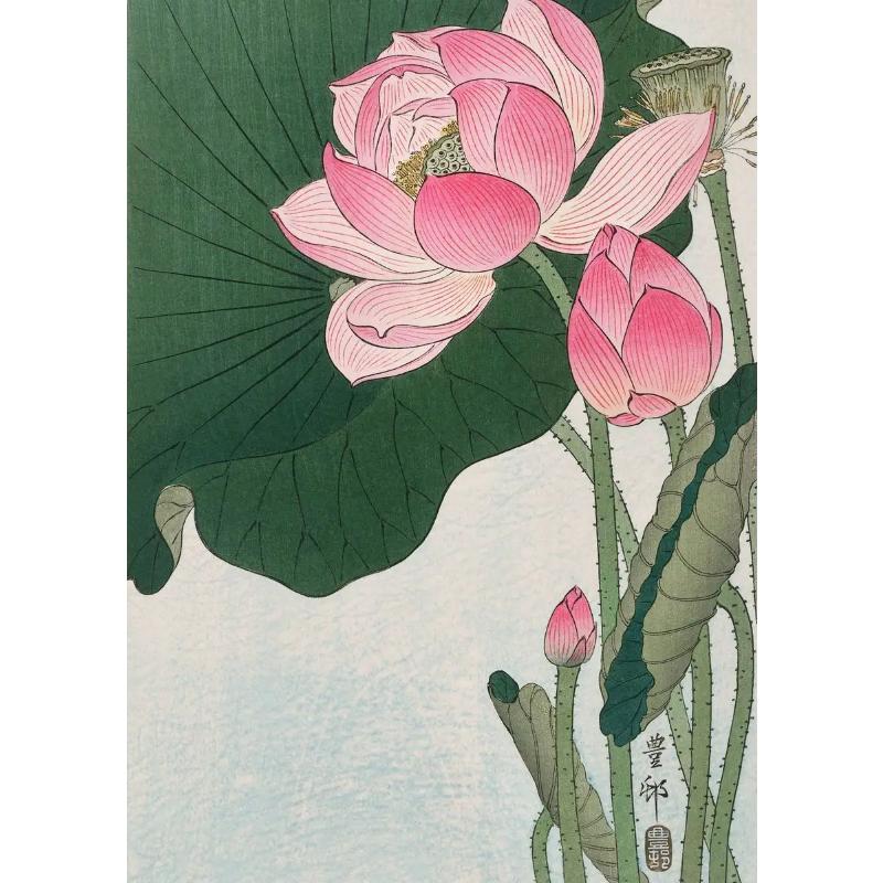 Japanese Ohara Koson Ukiyo Wall Art Poster Vintage Goldfish Lotus Owl Crane Canvas Painting for Guest Room Home Bar Cafe Decor