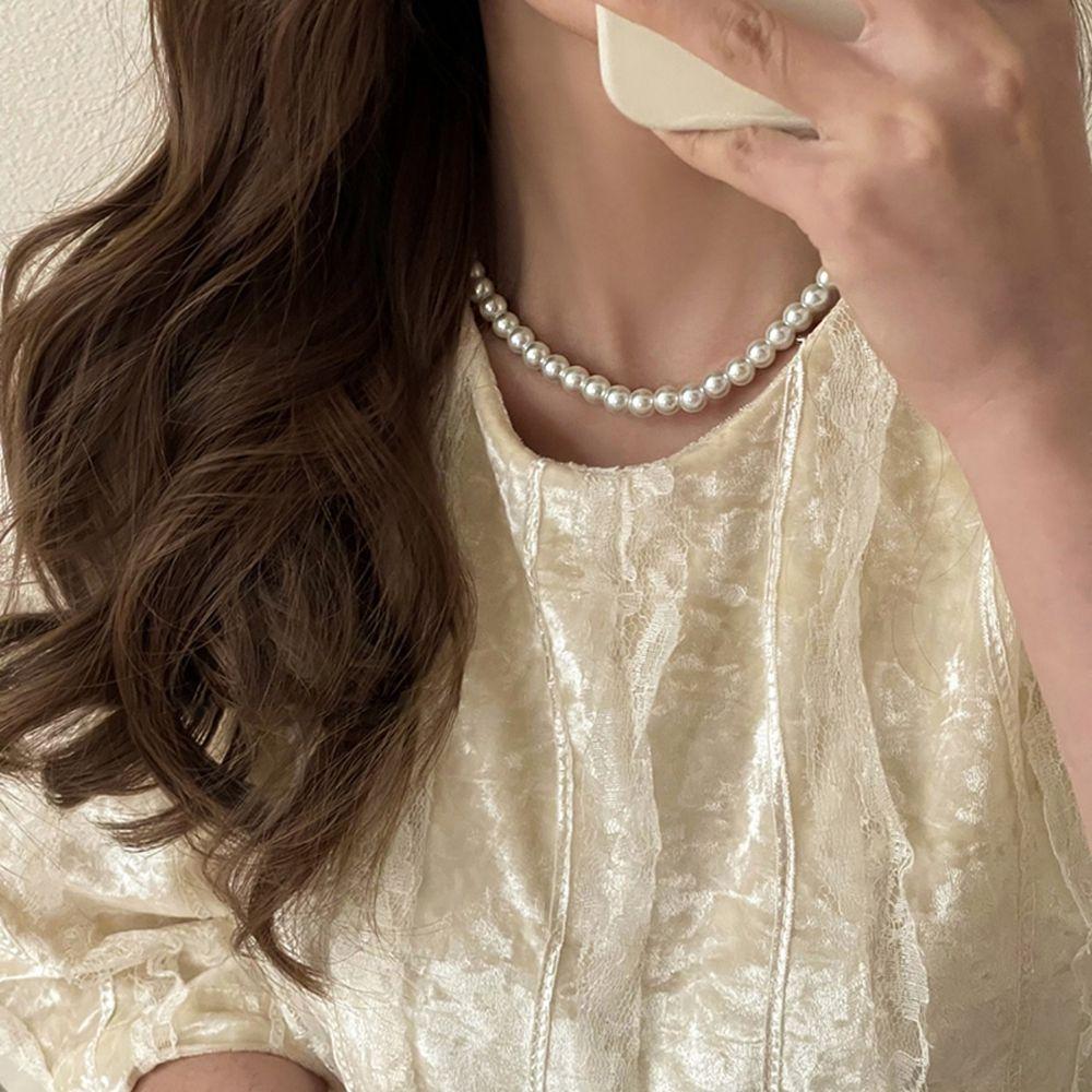 Beaded Wedding Jewelry Korean Style Necklace Women Clavicle Chain Pearl Necklace Pearl Chokers