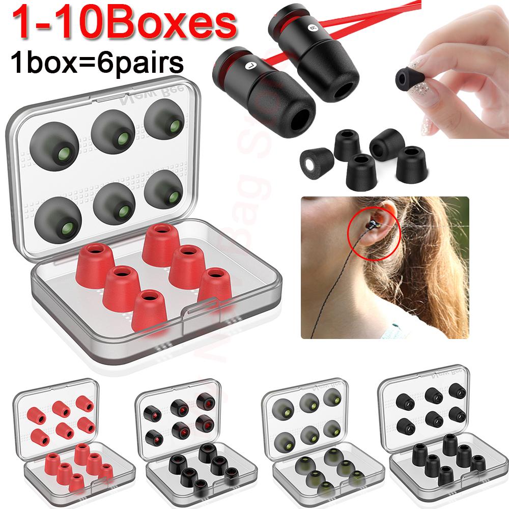 1-10Boxes New Bee Replacement Memory Foam Ear Tips Noise Isolating Ear Buds Pads Earplugs for In-Ear Earbuds Headphone Accessori