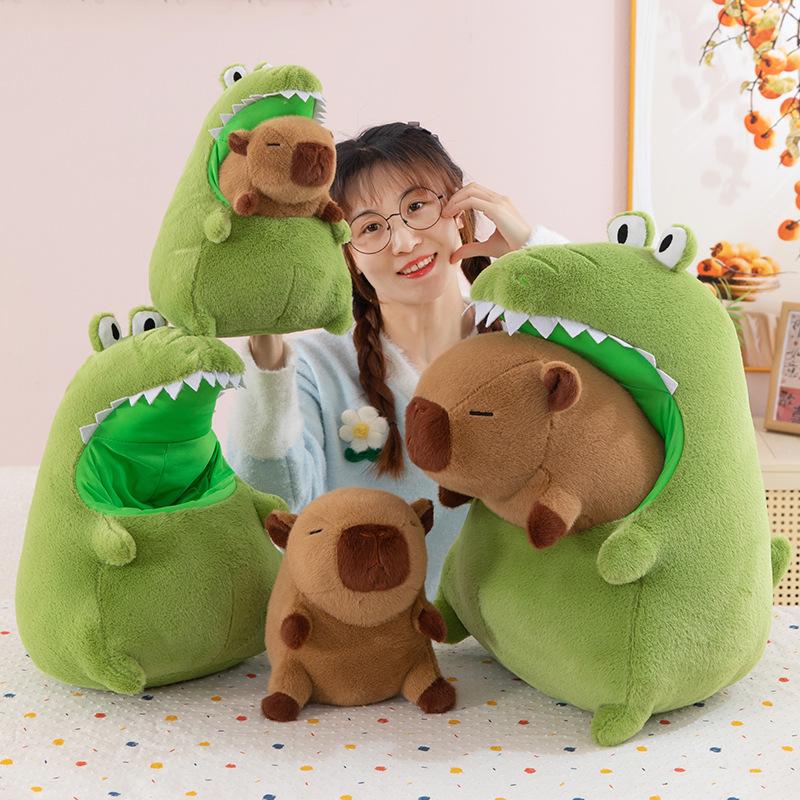 New Internet Celebrity Crocodile Capybara Doll Plush Doll Cute Creative Capybara Kids Toy Birthday Gift