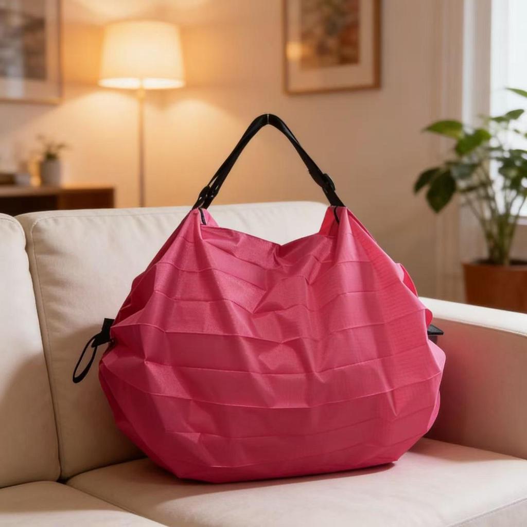 Japan Miljövänlig Stor Hopfällbar Shopping- och Rese Axelväska - Bärbar, Tjock & Återanvändbar