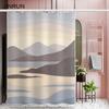 Bathroom Thickened Waterproof Curtain Mildew Proof Shower Curtain Shower Partition Curtain Shower Curtain Bathroom Curtain Free Perforation