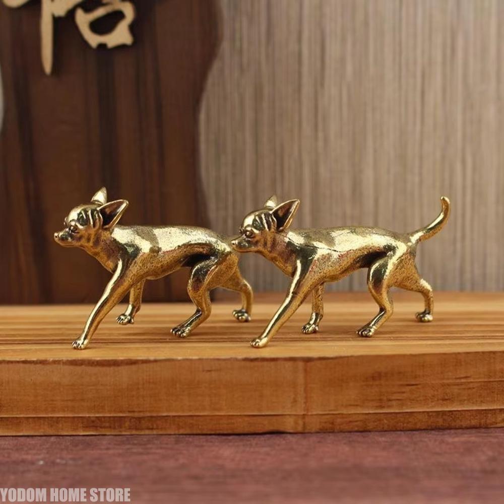 1 Stück Tier Messing Ornamente Haarloser Hund Welpe Eingang Kaffeetisch Dekoration Dekoration Haarloser Hund Tier Schreibtisch Ornamente