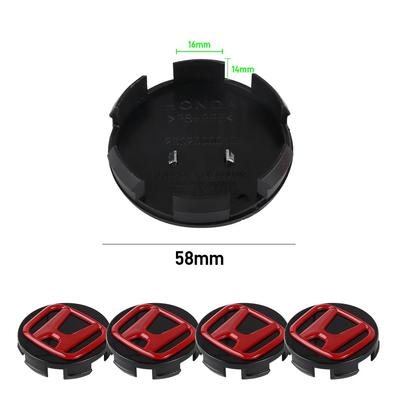 4pcs 56/58/60/69MM Car Wheel Center Hub Cap Badge Covers Accessories For Honda Civic NJazz CRV Mugen URV Fit CITY Accord Odyssey