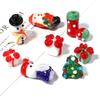 2pcs Christmas Lampwork Beads Cute Santa Claus Snowman Glass Loose Beads For Jewelry Making DIY Bracelets Necklace Accessories