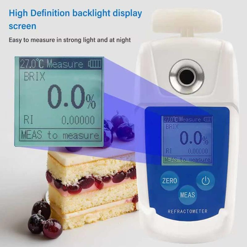 Sugar Refractometer Sugar Meter Battery Operated for Precise Sugar Content Analysis in Food Beverage and Coffee