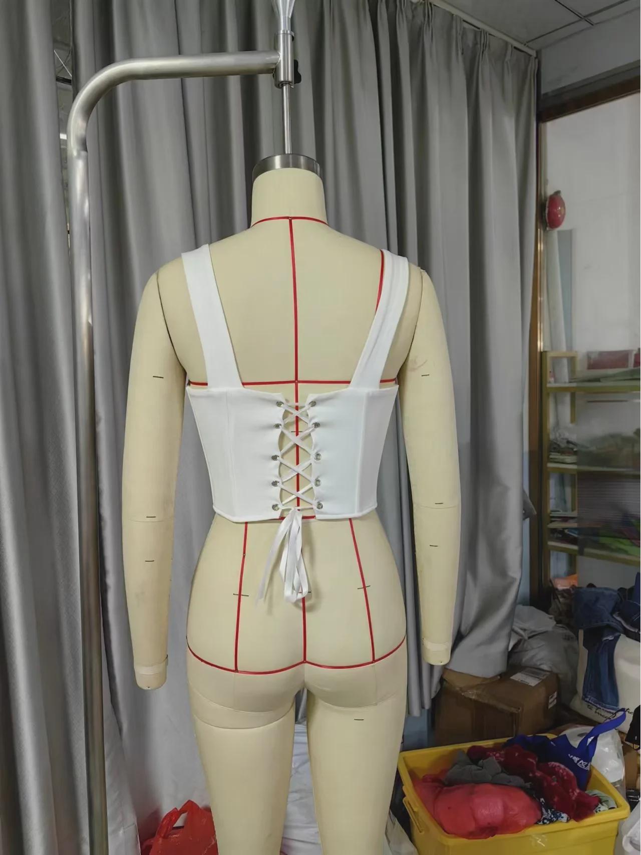 

«2023 Однотонный сексуальный жилет с открытой спиной и квадратным вырезом на бретелях Fishbone» M